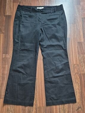LOFT Black Marisa Wide-Leg Dress Trousers